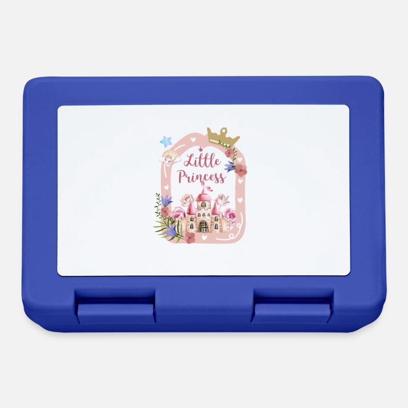 Château de la princesse et roses - Boîte à goûter - bleu royal