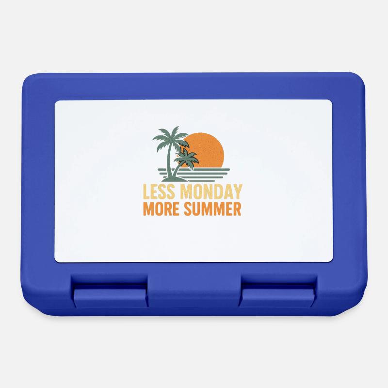 Less Monday More Summer - Lunchbox - royal blue