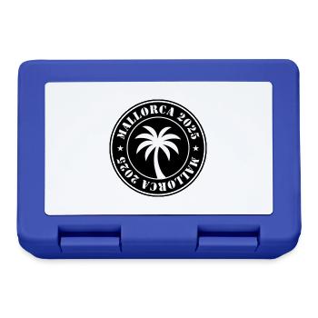 Mallorca 2025 Palme - Brotdose - Royalblau - Vorne