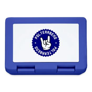 Polterabend Hochzeit Party - Brotdose - Royalblau - Vorne