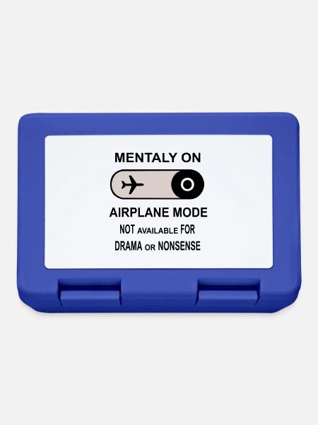 Mentally on Airplane Mode - Lunchbox - royal blue