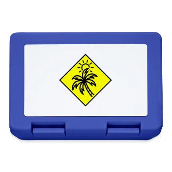 Palme Sonne Symbol - Brotdose - Royalblau - Vorne