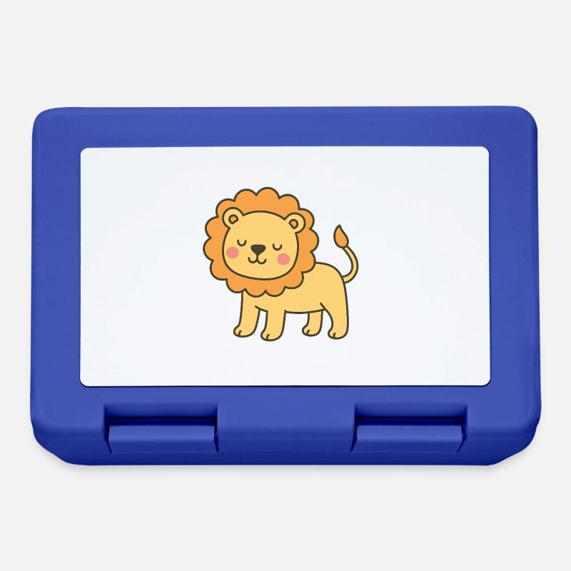 Lion mignon - Boîte à goûter - bleu royal