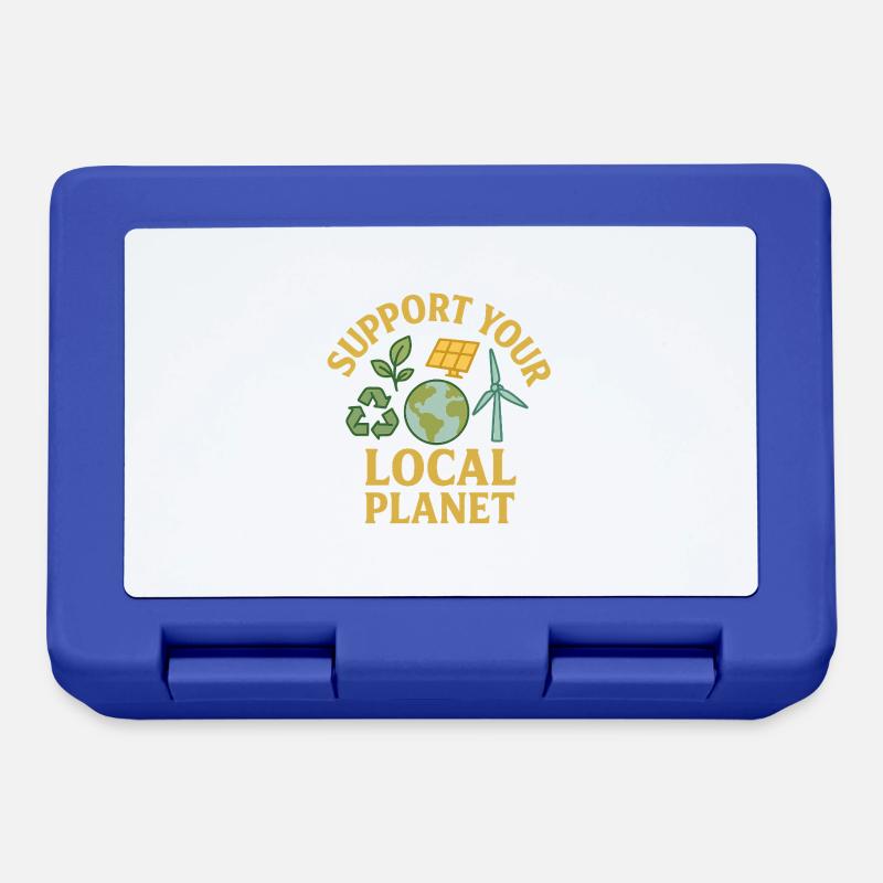 Support Your Local Planet - Lunchbox - royal blue