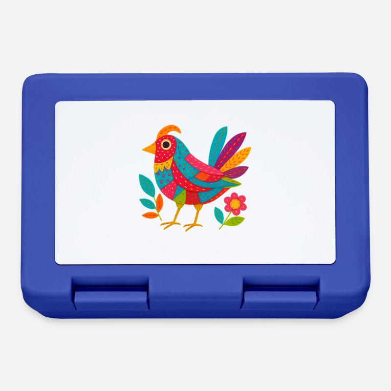Patchwing – Der Stofffeder-Vogel - Brotdose - Royalblau