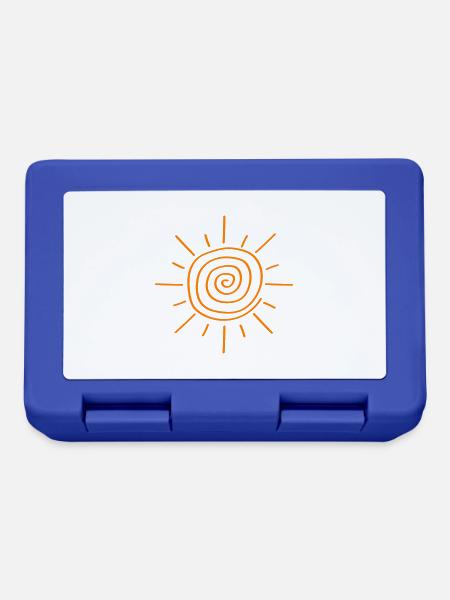 Sonne Symbol - Brotdose - Royalblau