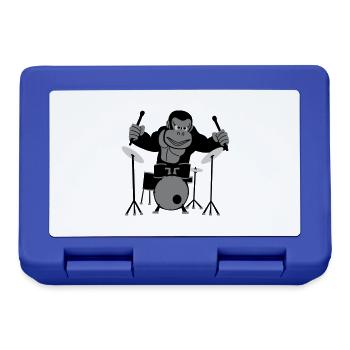 Gorilla Drummer - Brotdose - Royalblau - Vorne