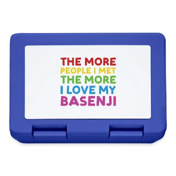 Dog More People I Met The More I Love My Basenji - Lunchbox - royal blue - Front