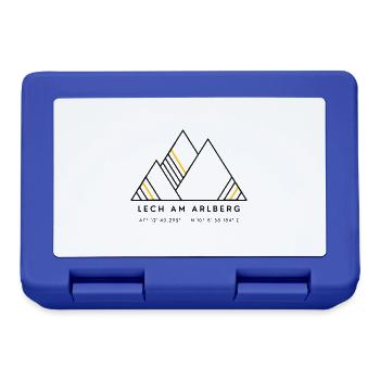 Minimalistisches Lech am Arlberg-Logo - Brotdose - Royalblau - Vorne