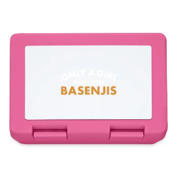 Dog Only A Girl That Loves Basenji - Brotdose - Pink - Vorne