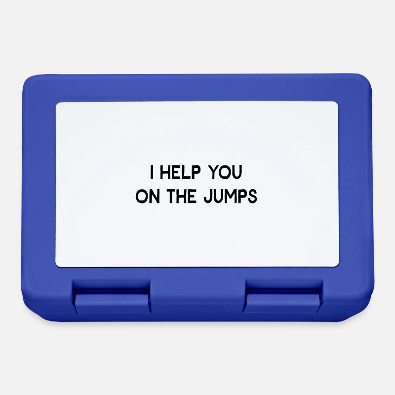 I HELP YOU ON THE JUMPS- DENGLISCH - Brotdose - Royalblau
