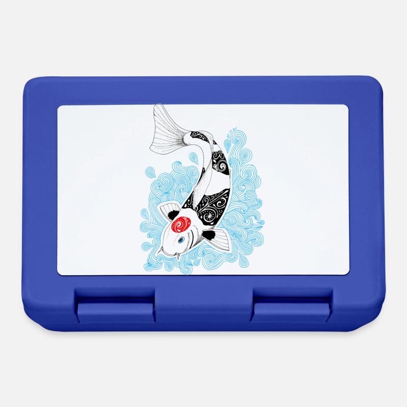 Koi Karpfen Design - Brotdose - Royalblau