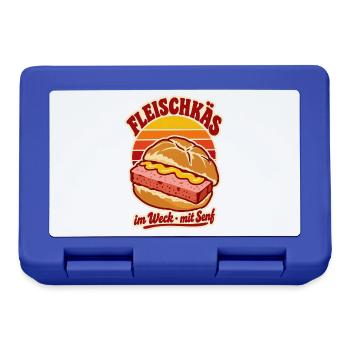 Fleischkäs im Weck Retro - Brotdose - Royalblau - Vorne