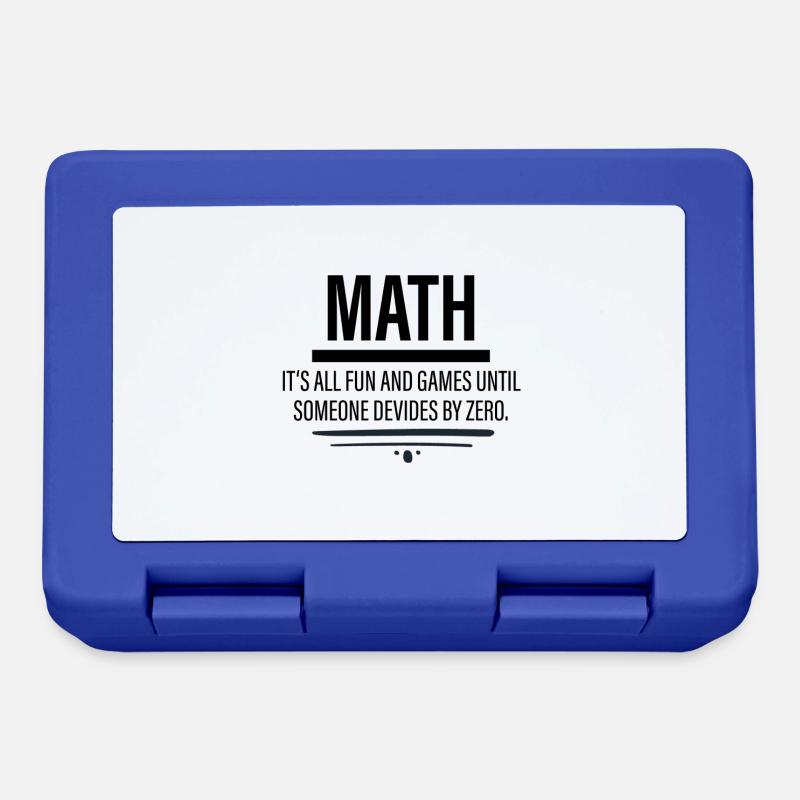 Math - Amusement jusqu'à ce que quelqu'un dévie par zéro - Boîte à goûter - bleu royal
