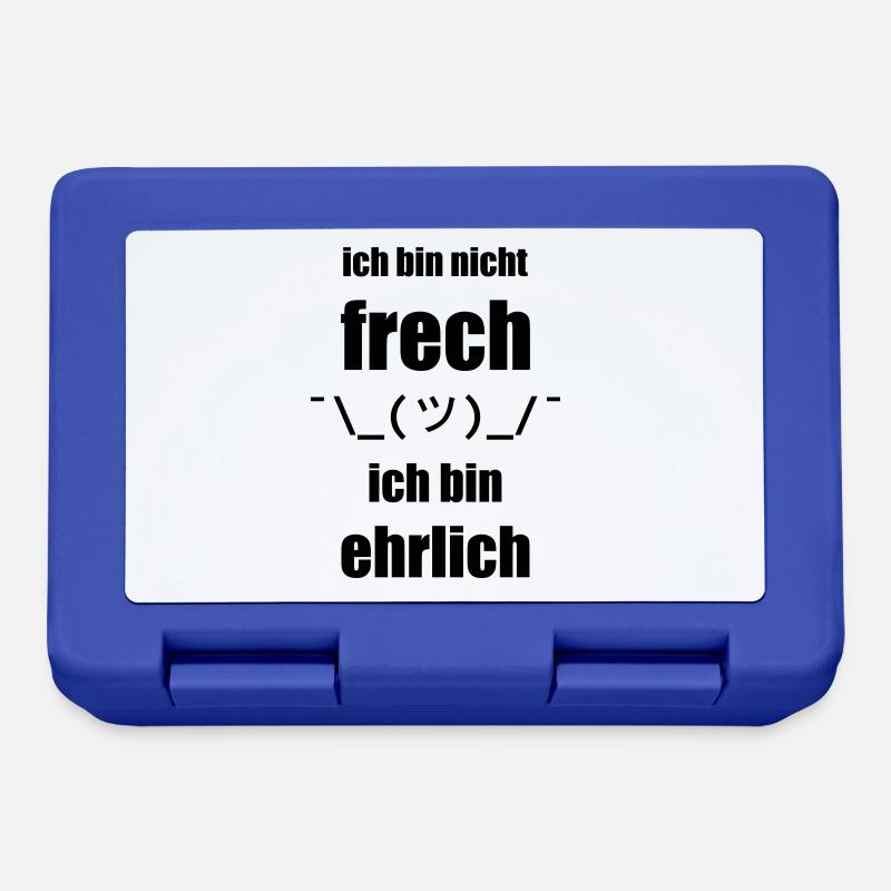 Design "Ich bin nicht FRECH, ich bin EHRLICH" - Brotdose - Royalblau