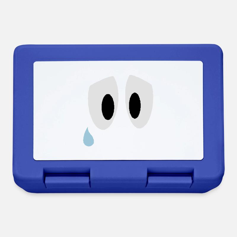 Smiley Sad Eyes - Lunchbox - royal blue