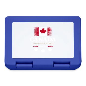Canada Kanada Amerika maple leaf Flagge Fahne - Brotdose - Royalblau - Vorne