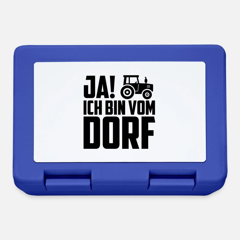Ich bin vom Dorf - Brotdose - Royalblau