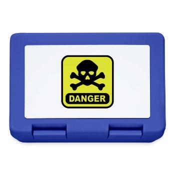 Danger Totenkopf - Brotdose - Royalblau - Vorne