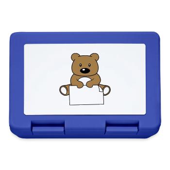 baer teddy klein suess niedlich kuscheltier grizzl - Brotdose - Royalblau - Vorne