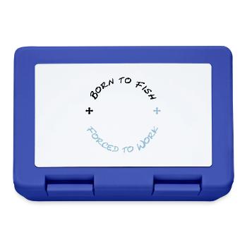 Born to Fish - Forced to Work (2c) - Brotdose - Royalblau - Vorne