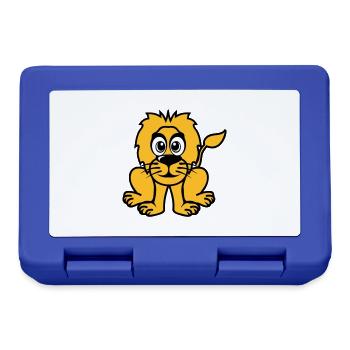 lion animaux dessin - Boîte à goûter - bleu royal - Devant