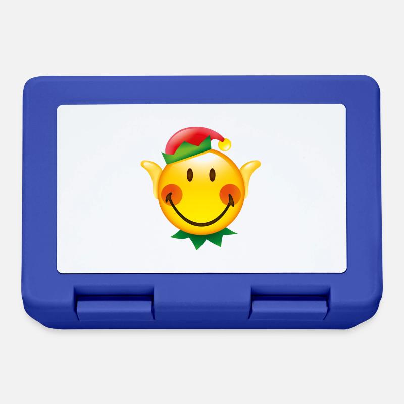 Smiley Glossy Christmas Elf - Lunchbox - royal blue
