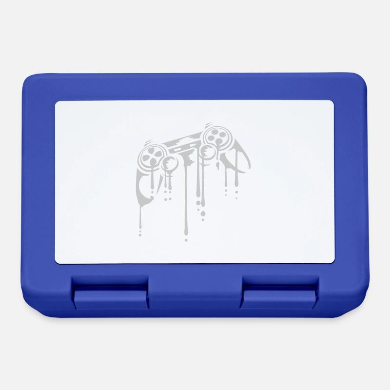 Tropfen Controller Retro Graffiti - Brotdose - Royalblau