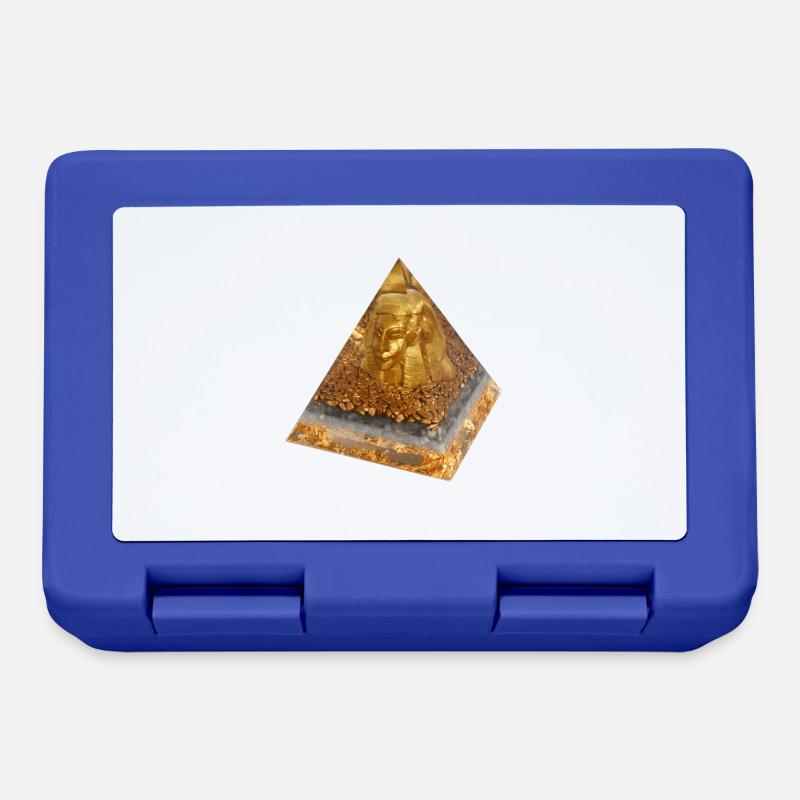 Pharao Echnaton- Pyramide - Brotdose - Royalblau