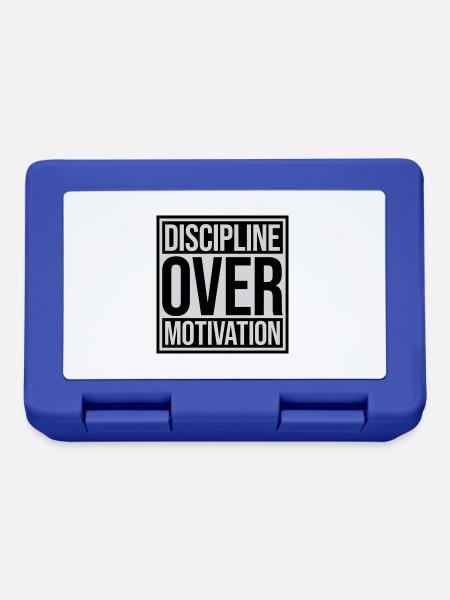 discipline over motivation Zitat - Brotdose - Royalblau