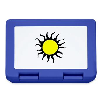 Sun Summer Watercolor Nature Beach Sky Vector 6 - Lunchbox - royal blue - Front