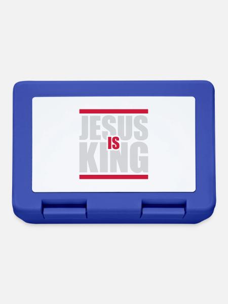 jesus is king Zitat - Brotdose - Royalblau
