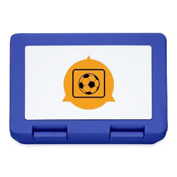Fußball Soccer - Brotdose - Royalblau - Vorne