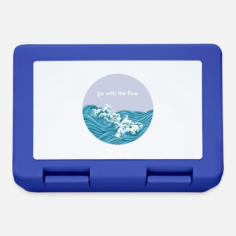 Go with the flow - Lunchbox - royal blue