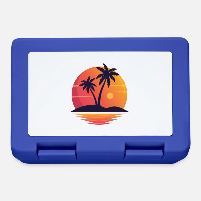 Couché de soleil - Boîte à goûter - bleu royal