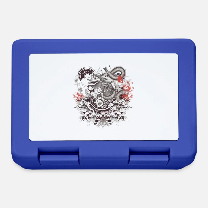 Folklore chinois - Boîte à goûter - bleu royal