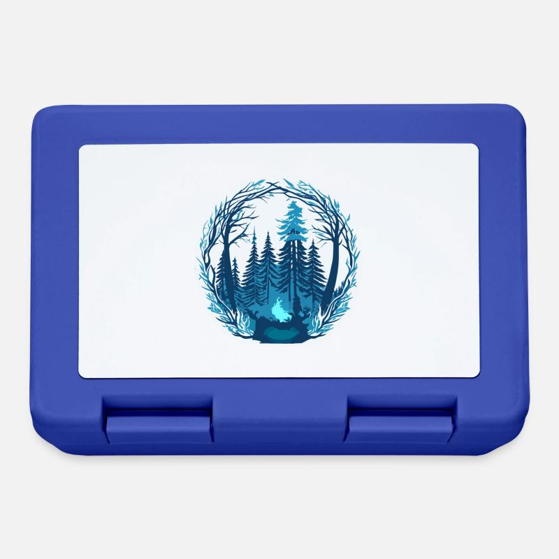 Magical frozen forest - Lunchbox - royal blue