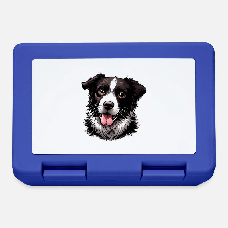 Border Collie - Boîte à goûter - bleu royal