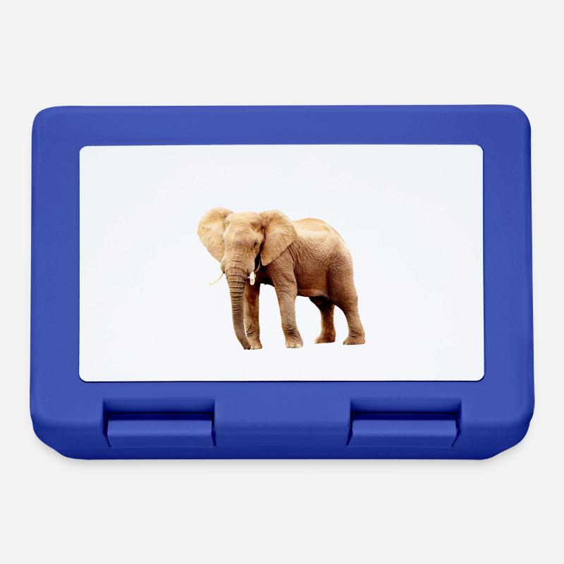 Éléphant végétalien - Boîte à goûter - bleu royal
