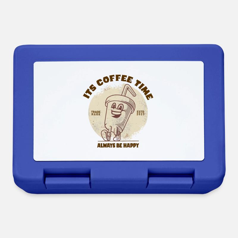 Its Coffee Time - Brotdose - Royalblau