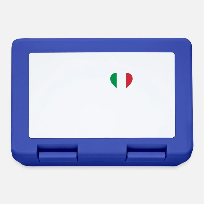 Cœur drapeau Italie - Boîte à goûter - bleu royal