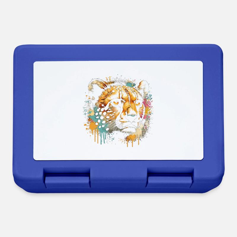 Guépard graffiti - Boîte à goûter - bleu royal