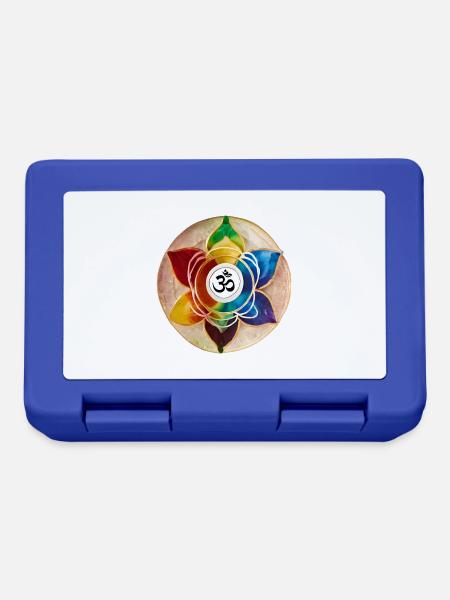 Yoga Chakra Om, Geschenk für Freunde - Brotdose - Royalblau