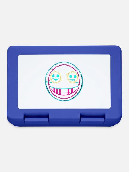 Neon smile - Brotdose - Royalblau