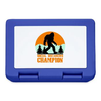 big foot social distancing - Lunchbox - royal blue - Front