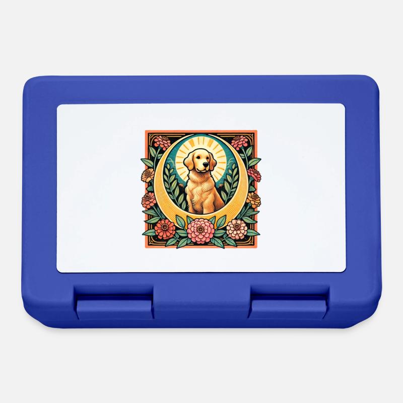 Golden retriever - Boîte à goûter - bleu royal