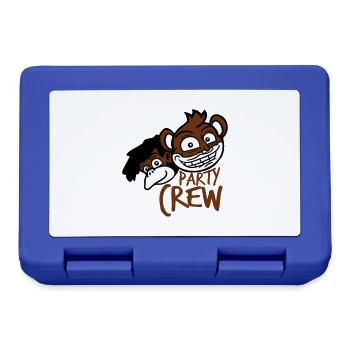 Monkey Party Crew Monkeys Celebrate Team Friends Saying - Lunchbox - royal blue - Front