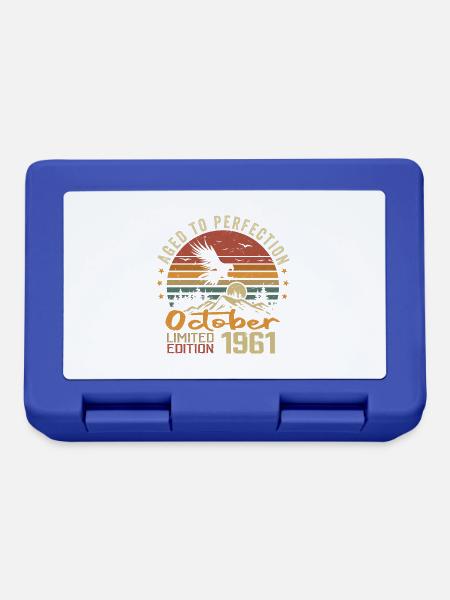 Jahrgang Oktober 1961 - Oktober 1961 Retro Geschenk - Brotdose - Royalblau