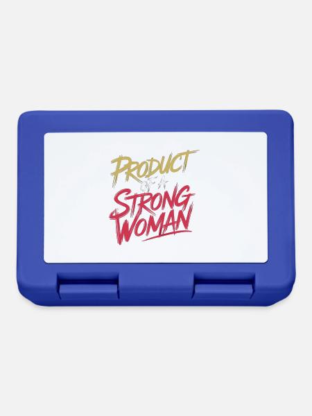Product Of A Strong Woman 11 - Brotdose - Royalblau
