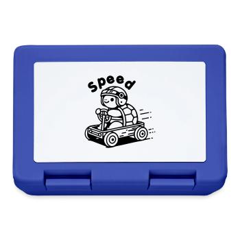 Turtle Racing eine Seifenkiste - "Speed" Design - Brotdose - Royalblau - Vorne